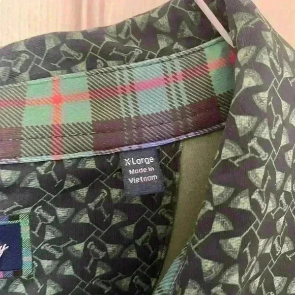 William Murray Green Martini Golfing All Over Performance Polo Size XL EUC - Picture 3 of 8